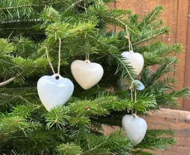 Cuore ceramica medio ( set 2 cuori )